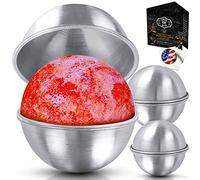 Stainless Steel Bath Bomb Molds Professional Set of 3 Sizes. Heavy Duty Metal, Dent and Rust Proof by Healthy Home Helper.