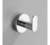 Stainless Steel Bath Hook Set - 2 Pieces, Single Hotel Door Hanger, Wall-Mounted Coat Rack, Space-Saving Bathroom, and Stylish Design