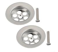 Stainless Steel Bath Valve Hole Spare with Screw 70mm Silver 2 Set Kitchen Bathroom Accessory Replacement Part