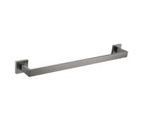 Stainless Steel Bathroom Accessories Set - Towel Rack Toilet Paper Holder Bathrobe Hook Hand Towel Holder & Toothbrush Holder Gunmetal Finish