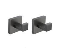 Stainless Steel Bathroom Accessories Set - Towel Rack Toilet Paper Holder Bathrobe Hook Towel Holder Toothbrush Holder Gunmetal Finish - Stylish and Home Essentials