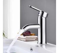 Stainless Steel Bathroom Faucet Hot & Cold Water Basin Tap for Kitchen Sink Short & Tall Design Durable Silver Finish G3/8 Connector Essential Bathroom Accessories