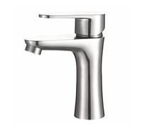 Stainless Steel Bathroom Faucet, Single Handle One Hole Mixer Tap Bar Basin Faucets, Brushed Nickel