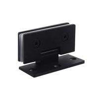 Stainless Steel Bathroom Glass Door Frameless with Cabinet Hinge Folding Hinger for Door(Black)
