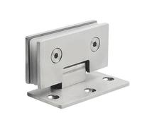 Stainless Steel Bathroom Glass Door Frameless with Cabinet Hinge Folding Hinger for(Silver)