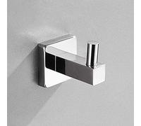 Stainless Steel Bathroom Hooks - 2 Pack, Wall-Mounted Single Coat Hangers, Door Hook for Hotels, Space-Saving Bathrooms, and Stylish Design