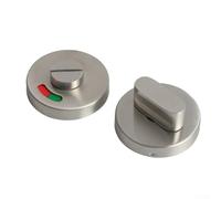 Stainless Steel Bathroom Indicator Lock with Red Green Occupancy Status, Privacy Door Handle Knob for Public Restroom, Hospital, Toilet Hardware(Silver)