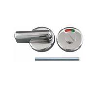 Stainless Steel Bathroom Indicator Turn - Disabled Access Privacy Lock - Durable Modern Finish for Doors - Hardware Fittings Included (Polished Stainless Steel)