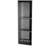 Stainless Steel Bathroom Organizer with Protection Railing SpaceSaving Toilet Paper & Toiletries Storage Rack for Living Room Bedroom HotelRed 28x90x12.5cm/11.02x35.43x4.92in