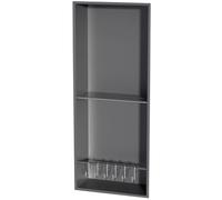 Stainless Steel Bathroom Organizer with Railing SpaceSaving Embedded Shelf for Toiletries Paper Storage Rack for Living Room Bedroom Hotel 28x70x12.5cm