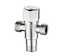 Stainless Steel Bathroom Quick Opening Triangle Valve Faucet Accessories Two-Way Angle Valve G1/2 Thread Water Inlet
