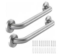 Stainless Steel Bathroom Safety Shower Grab Bar, Anti Slip Bathtubs Grab Bars,Toilet Assist Saft Handle Handrail ADA Compliant 500lbs for Handicap Elderly Senior (Brushed, 18 Inches 2 Pack)