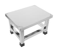 Stainless Steel Bathroom Step Stool Heavy Duty Compact Silver | Waterproof Anti-slip, Industrial Style, Adults Use in Kitchen and Hospital