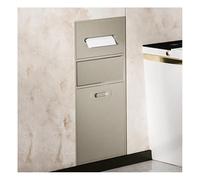 Stainless Steel Bathroom Wall Caddy with Built-In Trash Bin - Sleek Shelf for Efficient Space Management