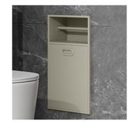 Stainless Steel Bathroom Wall Caddy with Built-In Trash Bin - Sleek Shelf for Efficient Space Management