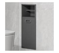 Stainless Steel Bathroom Wall Caddy with Built-In Trash Bin - Sleek Shelf for Efficient Space Management