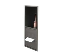 Stainless Steel Bathroom Wall Niche Tiled Shower Wall Bathroom Shelf with Tissue Storage Easy Installation