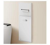 Stainless Steel Bathroom Wall with Trash Bin & Two-Tier Shelf - Space-Saving Storage Solution for Modern Bathrooms, nize & Declutter Your Space