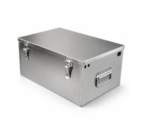 Stainless Steel Battery Box with Locking Lid, Heavy Duty Waterproof Storage Tool with Side Handles for RV, Marine, Solar Power & Equipment(46x26x20cm/18x10x8")