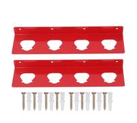 Stainless Steel Battery Wall Mount Organizer, 2PCS, 4 Hole Design for M12B2, M12B4, M12B6 Lithium Ion Batteries, Ideal for Workshop and Garage Storage