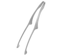 Stainless Steel BBQ Cooking Tongs for Grilling Meat and Steaks | One-piece Construction, Withstands High Temperatures, Sleek Silver Finish, Compact Design for Charcoal Grilling and Outdoor