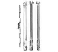 Stainless Steel BBQ Grill Burner Tube Replacement 18 Inch Gas Grill Burners Set With Crossover Pipe For Weber for Spirit 300 Series E310 S310 E320 S320 E330 S330