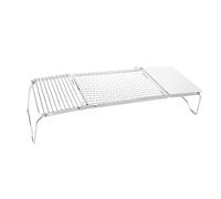 Stainless Steel BBQ Grill Rack - Portable Folding Cooking Bracket for Gas Stoves & Camping, Ideal for Outdoor Picnics & BBQ Enthusiasts