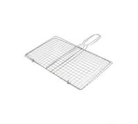 Stainless Steel BBQ Grilling Basket Large Size Mesh Holder for Steak Fish Vegetable Outdoor Cooking(20 * 35cm)