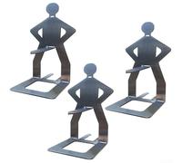 Stainless Steel BBQ Sausage Rack for Outdoor Grilling, 3-Pack with Human-Shaped Design, Even Cooking Prongs, Dishwasher Safe for Easy Cleaning