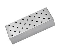 Stainless Steel Bbq Smoker Box for Charcoal Grill, Portable | Compatible with Pellets and Wood Chunks, Silver Finish, Restaurant Use, for Seafood Cooking and Bbq Enthusiasts