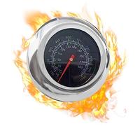 Stainless Steel BBQ Smoker Grill Thermometer - Precise Temperature Gauge for Accurate Readings up to 500℃ (Silver)