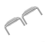 Stainless Steel BBQ Spring Handle 6" Wide 3.5" Tall with 1/2" Rod for Grills Smokers Fire Pits Trailers Weld On Replacement Part Heavy Duty Carbon Steel Grip(2pcs)