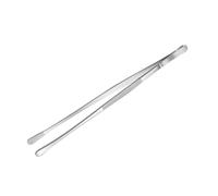 Stainless Steel BBQ Tong with Long Handle for Food Serving | Precision Gripping, Rust Resistant One Piece Molding, Home Cooks and Pastry Decorators, Silver Finish