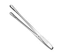 Stainless Steel BBQ Tongs Tweezer Sturdy Food Tongs for BBQ Grilling Cooking 20 cm Silver