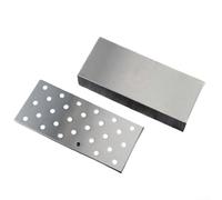 Stainless Steel BBQ Wood Chip Box 12in with Heavy Duty Construction and Vented Lid Designed for Pellet Wood Pipe to Maximize Smoke Flavor and Durability