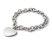 Stainless Steel Beaded Bracelet with Round Disc Charm, Adjustable Chain, Polished Silver Finish(10pcs), Adjustable, Stainless Steel, crystal