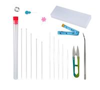 Stainless Steel Beading Needle Big Eye Embroidery Beading Needle Thread Sewing for Jewelry Making Long Straight Thread