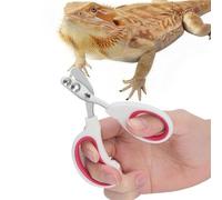 Stainless Steel Bearded Dragon Nail Clippers,Lizard Nail Clippers,Bearded Dragon Supplies,Bearded Dragon Nail Scissors for Small Reptiles,Turtle,Chameleon,Iguana，Hedgehog (Rose red)