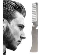 Stainless Steel Beards Combs - 16cm Folding Combs, Mens Styling Brush, Compact Hair Tool, Pocket Mustache Comb, Beard Straightener Lightweight | Lightweight Grooming Comb For Travel Use