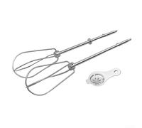 Stainless Steel Beater Mixer Accessories, General Replacement Egg Whisk Attachments, For Kenwood Handheld Mixer, For All Chef Kitchen Machines(D*2)