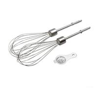 Stainless Steel Beater Mixer Accessories, General Replacement Egg Whisk Attachments, For Kenwood Handheld Mixer, For All Chef Kitchen Machines(A*2)