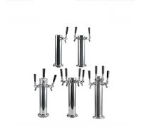 Stainless Steel Beer Dispenser for Home PubSingle/Double/Triple Column Tap TowerMetal Draft Beer Tap System for Parties and Events
