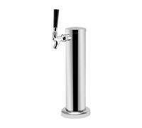 Stainless Steel Beer Dispenser Single Single Head Wine Column Silver Beer Tower with Taps Beer Column Dispenser