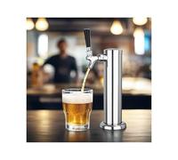 Stainless Steel Beer Tower Dispenser, 3" Countertop Draft Kegerator Kit for Home Bar & Party