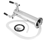 Stainless Steel Beer Tower Faucet Double Headed Tap Polished Easy Installation for Home Bar Kitchen Parties Festivals Picnics Silver 3 Inch Diameter