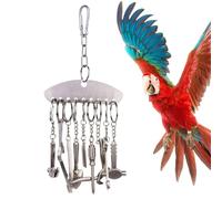 Stainless Steel Bell Toy For Birds | Stainless Steel Hand Tools Parrot Cage Toys | Interactive Exploring Educational Game, Boredom Relief Bird Game For Small Cockatoos