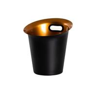 Stainless Steel Beverage Tub,Diagonal Ice Bucket with Handle,5Liter Capacity,for Cocktail Bar,Wine,Home Bar Accessories,Parties for Wine, Drinks, Bar, Beverage Cooler(Black)