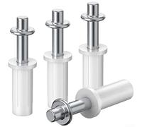 Stainless Steel Bifold Door Hinge Kit With Top Pivot Hardware For Folding Doors White Finish For American Style Duty Construction Long Lasting Rust Resistant For Surface Treatment Four Pack(Set 4)
