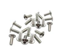 Stainless Steel Big Flat Round Inner Hexagon Screw Bolt M6 6mm M5 5mm For Motorcycle Scooter ATV Plastic Cover Bolts Washers(M6x10)