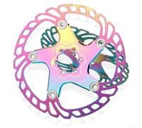 Stainless Steel Bike for rotor 180mm Heat Resistant Stainless | Vibrant purple color, downhill performance, high friction, 203mm large size, extreme sports ready(203-F1)